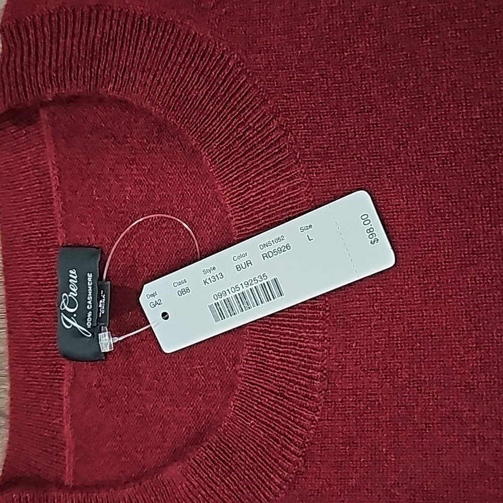 J. Crew Burgundy Cashmere Sweater